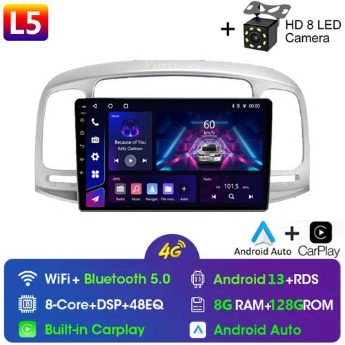 8G 128G Car Radio Android Auto Carplay For Hyundai Accent 2008 -2011Multimedia Qled Screen Stereo Autoradio GPS Navigation Wifi