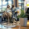 2D Flat Acrylic Christmas "Nativity Scene" Desktop Decoration, Saint Joseph, Mary, and Donkey, Suitable for wall decoration, porch, room, villa, accen