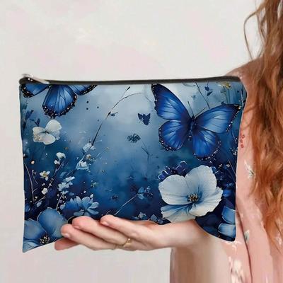 Printed Cosmetic Bag Cartoon Animal Ladies Clutch Outdoor Portable Zipper Wash Bag Stationery Canvas Pencil Case