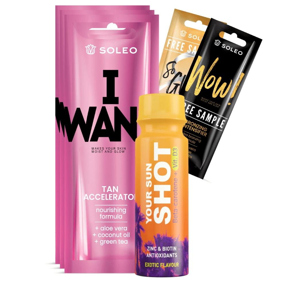 Soleo I Want 3x15ml Tanning Accelerator + Freebies