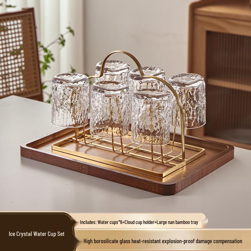 Premium High-Temperature Resistant Glass Tea and Water Cup Set for Guest Reception