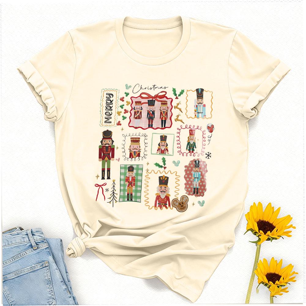 Coquette Christmas Nutcracker Shirt High Quality Cotton Lovely Fashion Hipster Girl Commuter Graphic Tshirts Women Men Tshirts