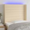 VidaXL LED Headboard Bedroom Furniture Single Bed Accessory Headboard Bed Frame Interior Cream 3124183