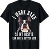 Bostie Mama Hund Papa Lustiges Boston Terrier T-Shirt