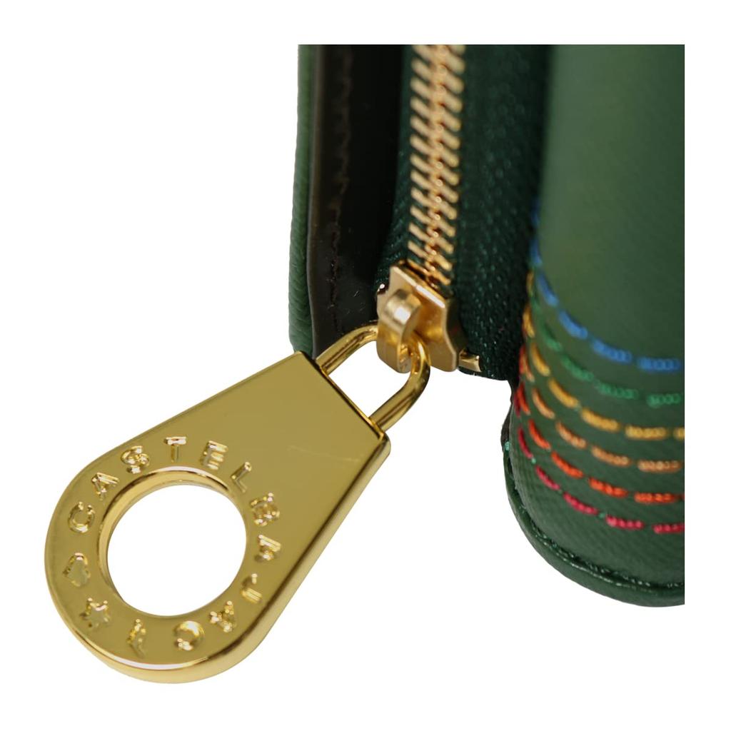 Key Case Genuine Leather 027602 Chest Case Coin Purse Cowhide Leather Green [Castelbajac] [Coin Men's Stitch] [05]