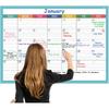 Dry Erase Calendar for Wall - Undated 1 Month Wall Calendar Dry Erase, 40" X 28", Erasable & Reble Laminated White Board Calendar with 8 Round