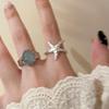 Women's High-End Starfish Ring: Summer Seaside Style, Versatile, Non-Fading, Open Index Finger Design, Luxurious Niche Accessory