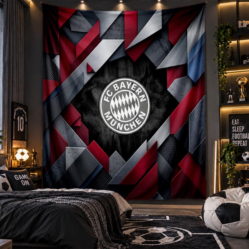 Nástěnná tapiserie s potiskem Bayern Mnichov, látka do obývacího pokoje, ložnice, domácí dekorace