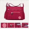 Women Solid Color Water Repellent Nylon Travel Shoulder Bag Crossbody Bags