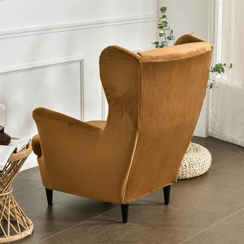 Pokrowiec na fotel uszak z aksamitu elastyczny spandex pokrowce na fotel antypoślizgowe pokrowce na sofę uszak z pokrowcem na poduszkę siedziska salon