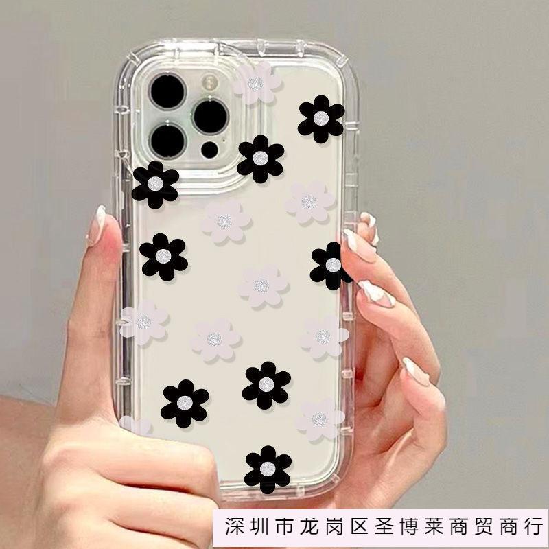 Fresh Flower Apple 15 Mobile Phone Case Iphone14promax Transparent Soft Rubber 13/12/11 All-inclusive Anti-drop XR