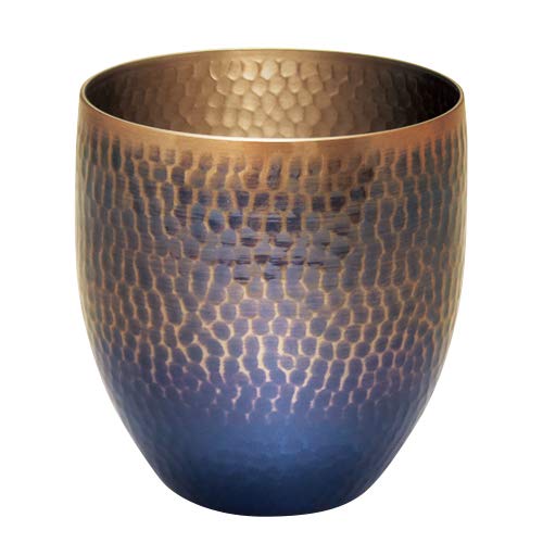 

Shinkoukinzoku Shochu Glass Covered 430ml Ouki Copper Hammered Shochu Cup Copper/Gold KG-1656