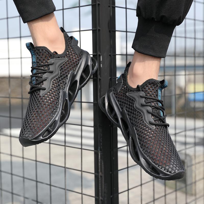 Fashion Men's Mesh Casual Running Sneakers Summer Outdoor Lightweight Lace Up Fashion Hiking Jogging Shoes Sneakers for Men Zapatillas