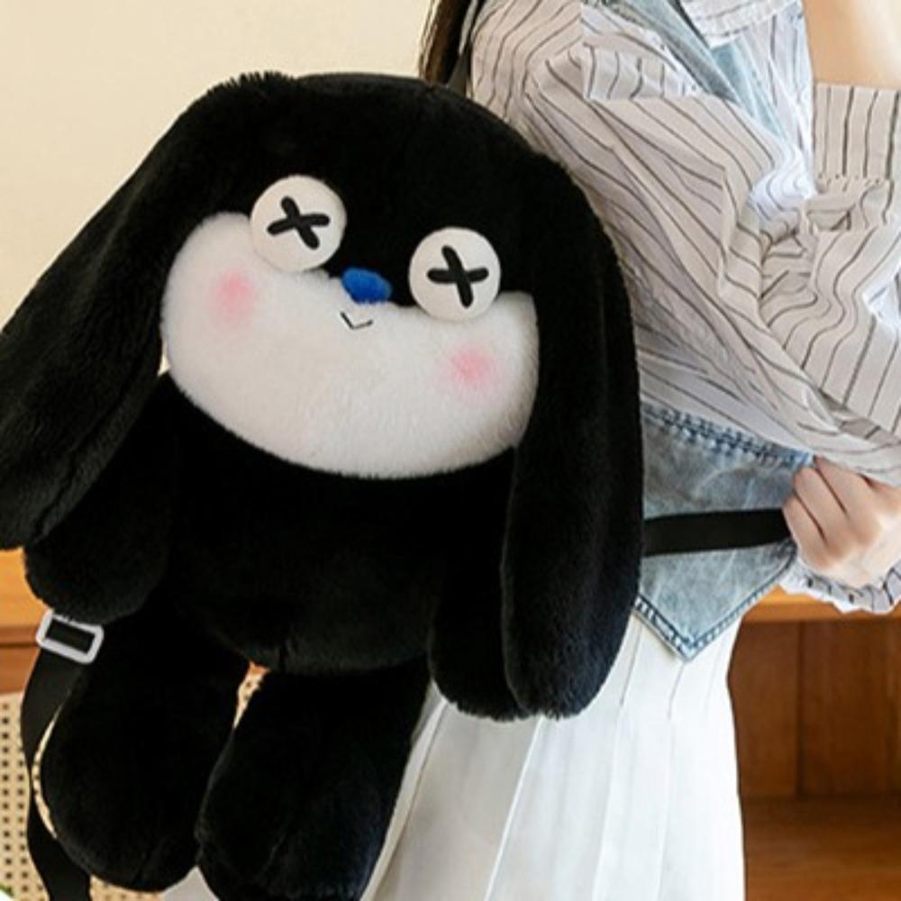 Soft Rabbit Plush Toy Large Capacity Cartoon Animal Backpack Fashion Rabbit Plush Backpack Girl