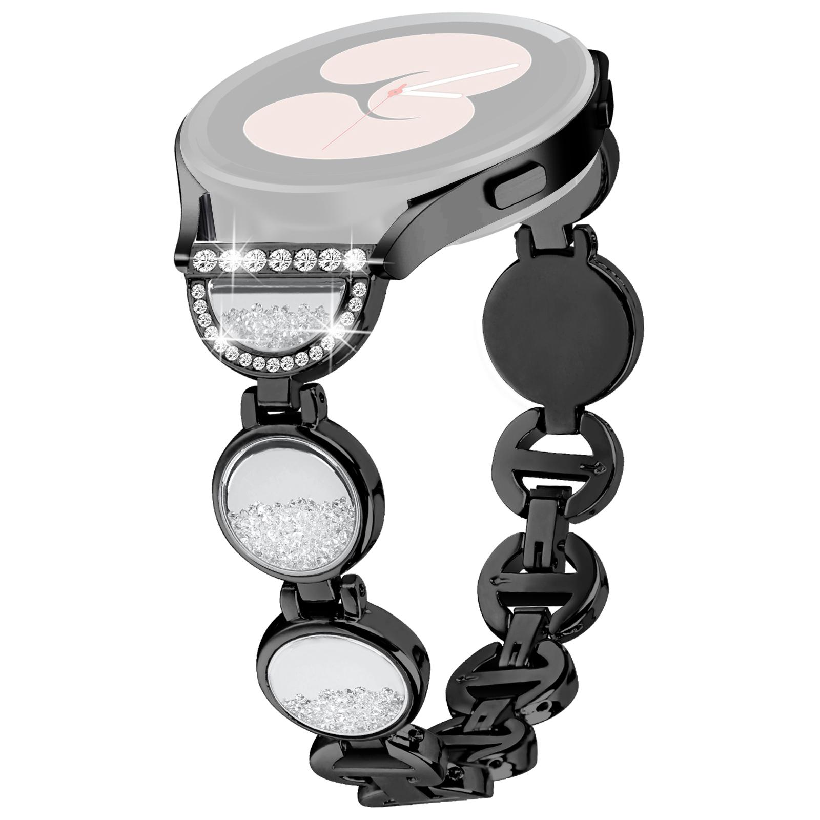 

Для Samsung Galaxy Watch FE 40 мм ремешок Quicksand Design металлический ремешок для часов браслет Black