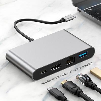 Type C Dock Station 4K30Hz HDMI USB 3 0 Hub Ethernet Adapter Converter for Laptop PC MacBook