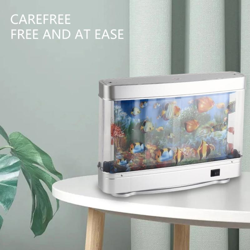 Künstliche Fischtank-Form Lampe mit LED-Licht für Schlafzimmer, Büro, Kinder und Katzenliebhaber