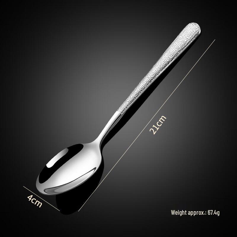 ZISIZ Diamond Pattern 304 SS Dining Spoons (5-Pack)