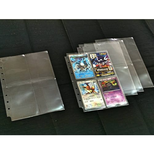 4-pocket Sheets for Trading Cards, Compatible with Card Game Binders (20 Sheets)