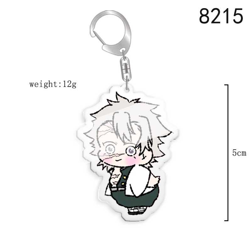 Demon Slayer Chibi Acrylic Keychain: Tanjiro, Nezuko, Giyu, Zenitsu Backpack Charm