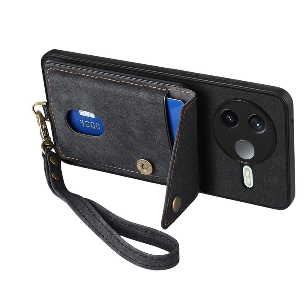 For Xiaomi Poco F7 Pro 5G/Xiaomi Redmi K80 5G Case with Card Holder Kickstand Leather Phone Back Cover