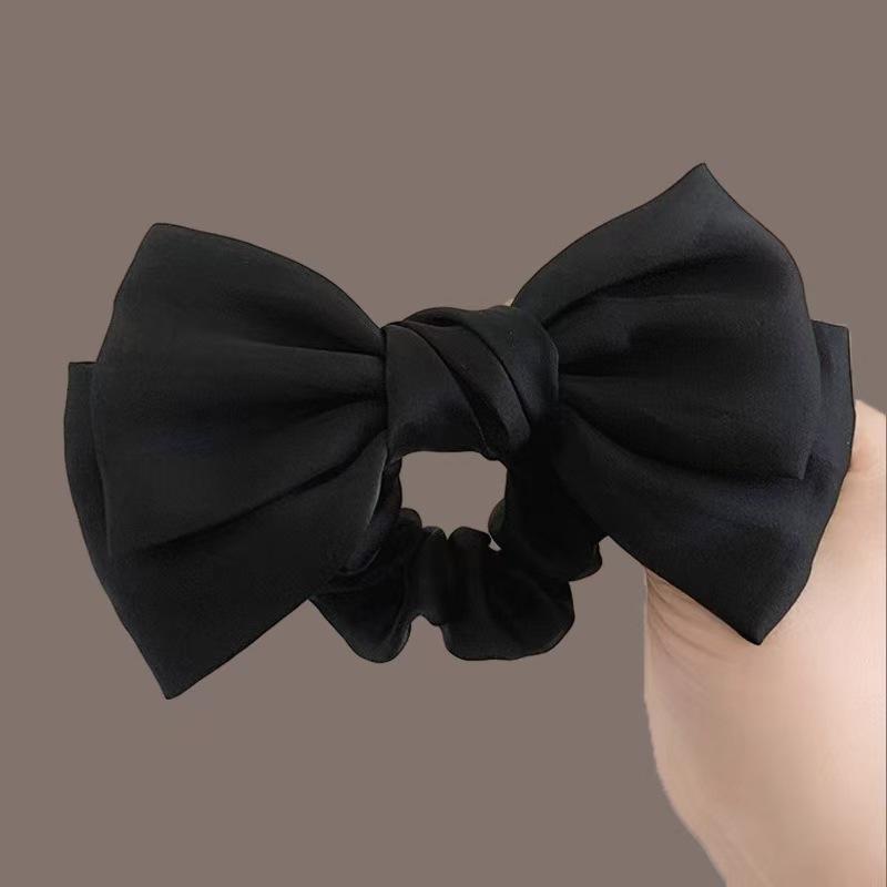 New Korean Satin Big Bow Hair Rope Girl's Sweet and Versatile Large Hair Ring Head Rope Hair Rubber Band Ornament Headwear Gifts