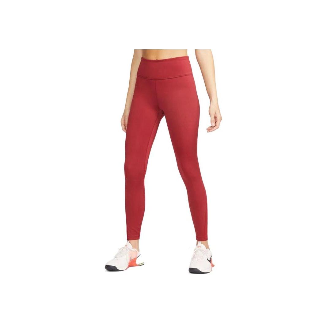 

Nike Леггинсы женские с логотипом и высокой талией, однотонные, красные DD0249-690 L