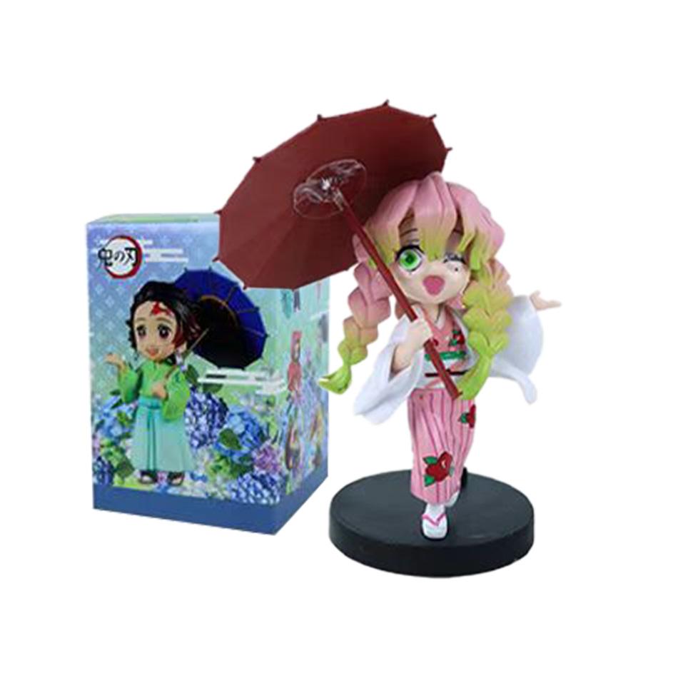 12pcs Anime Demon Slayer Tanjiro Kamado Nezuko Christmas Halloween PVC blind box cartoon figure model ornament child gift Random Mystery Trendy