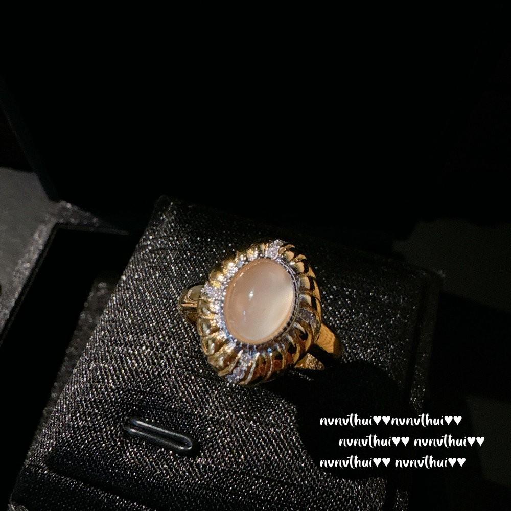 Italian Curved Brushed, Chalcedony Necklace Vintage Plated 18K Gold, Honeycomb Gypsy Zircon Necklace