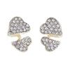 Stylish Faux Diamond Heart Stud Earrings for Women – Trendy High-End Fashion Accessory