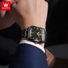 OLEVS Mens Watch Simple Original Brand Quartz Watch Waterproof Luminous Square Watch Automatic Date Watch For Man Gifts