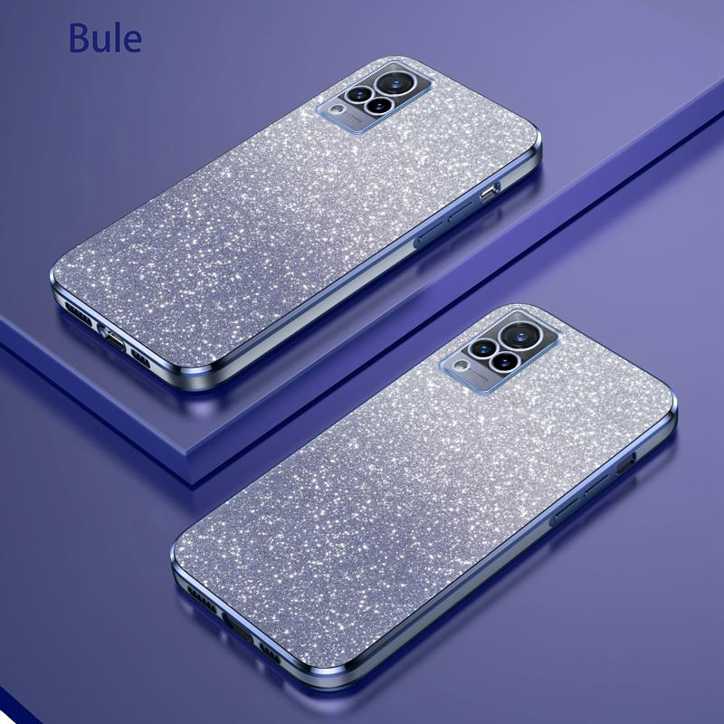 For VIVO V21 Luxury Electroplated Glitter Phone Case For Vivo V21E 4G Y73 4G Case Shockproof Clear Soft Back Protective Cover