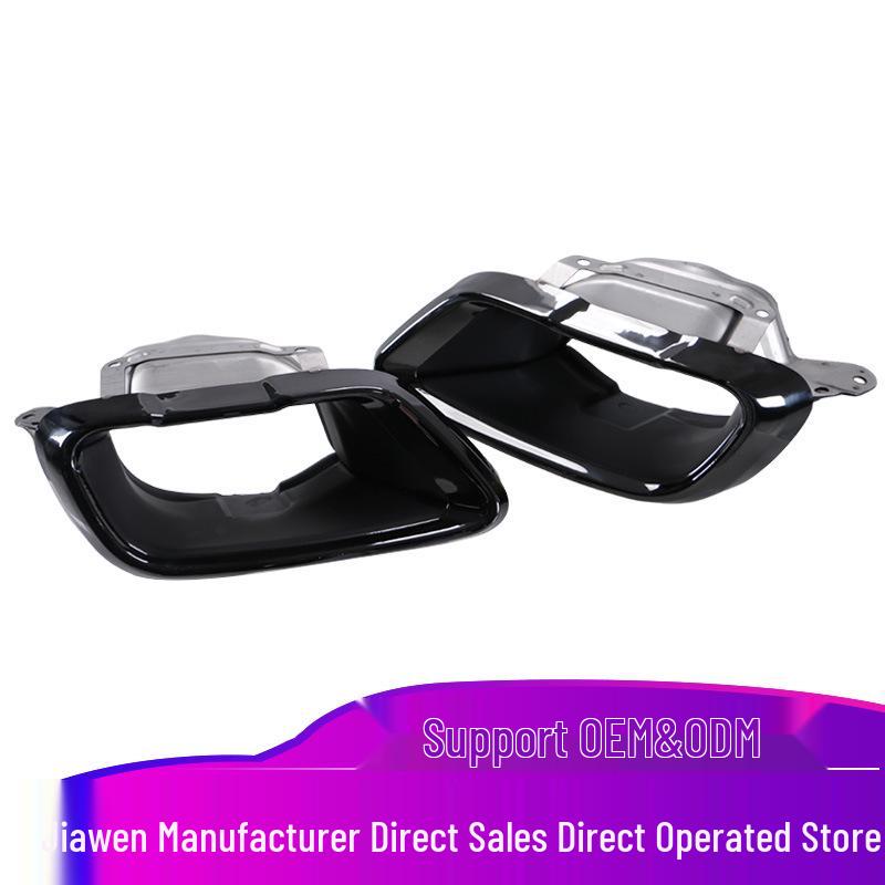 Compatible Large Black Stainless Steel Exhaust Tailpipe for BMW X5, X6, X7 (G05, G06, G07) Modified Exhaust Pipe