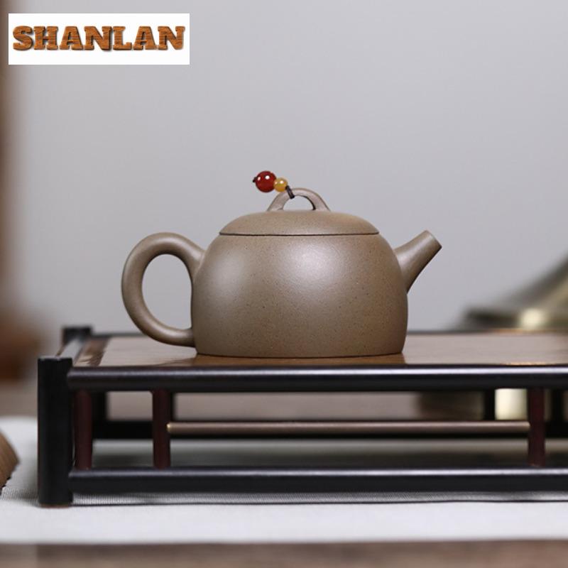 120ml Retro Yixing Purple Clay Teapots Handmade Qin Quan Pot Raw Ore Section Mud Tea Brewing Kettle With Infuser Zisha Tea Set