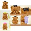 Adorable Pink Bowtie Dudu Bear Plush Toy Gift For Girls Soft Cute Teddy Bear