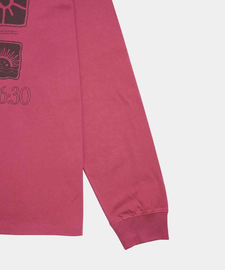 HELLO SUNRISE Sun Stamp L/S Tee_Magenta Pink