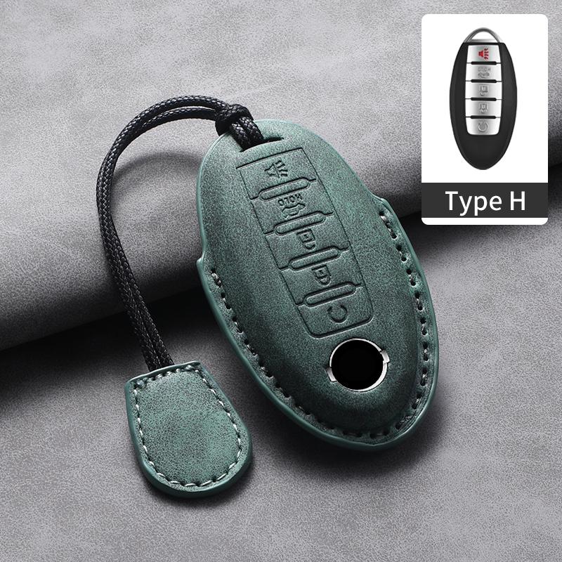 

5 кнопок кожаный чехол для дистанционного ключа автомобиля для Nissan X Trail T32 2020 Rogue Patrol Murano Htrail Maxima Altima Sentra Qashqai