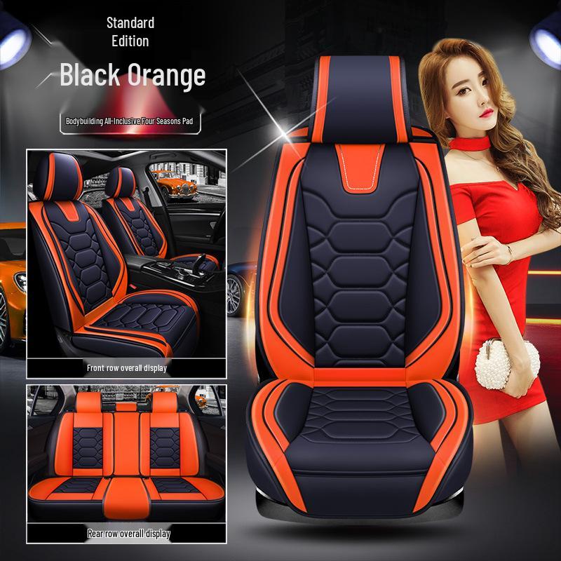 XDD Full Leather 9D Bodybuilding Car Seat Cushion - All-Season Sports Cover