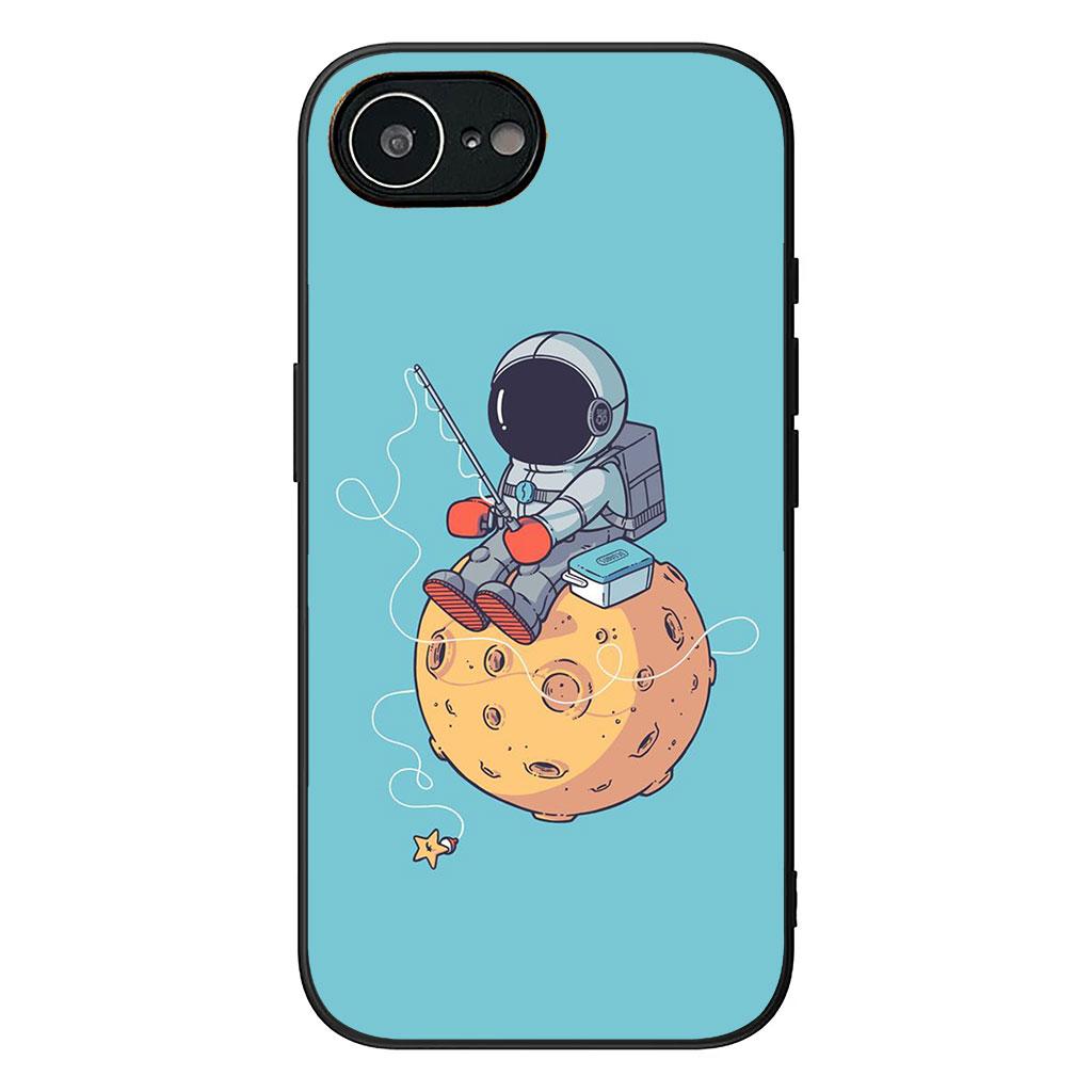 Art Astronaut Moon Sky Phone Cover Case for Apple iPhone 16 15 14 Plus 13 12 Mini 17 Pro Max + ProMax 16E Air 16+ Casing