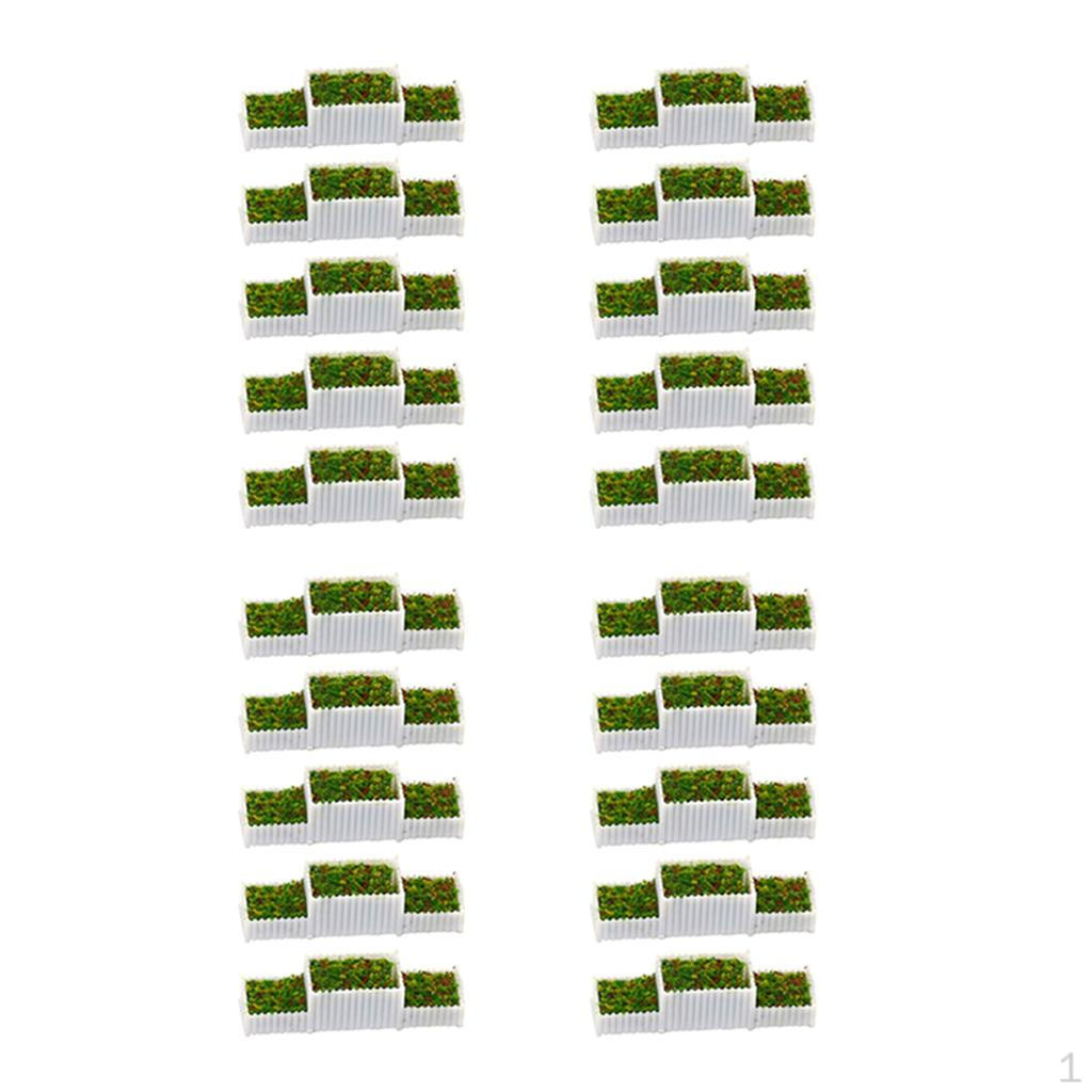 

20x OO 1:75 Flower Beds Set For Parking Scenery Layout Diorama