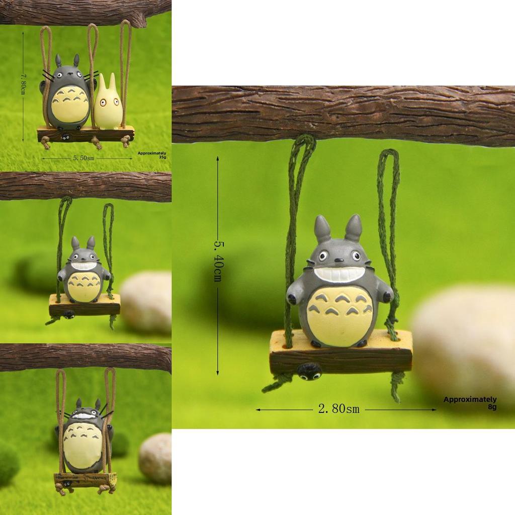 Totoro Swing Cat Mini Resin Model For Garden Decor And Gift For Kids And Friends