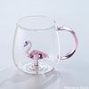3D Animal Flower Built-in Glass High Borosilicate Glass Heat-resistant Transparent Glass Drinking Cup  Milk Coffee Juice Glass