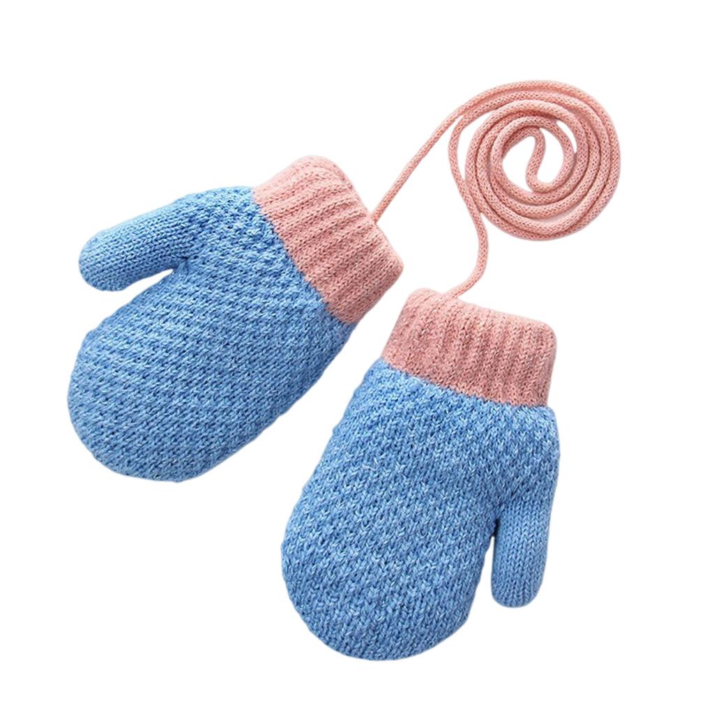 Boys Girls Mittens Toddler Gloves Age 2-3 Soft Hanging Neck Mittens For 1-3 Years Old Baby Mittens