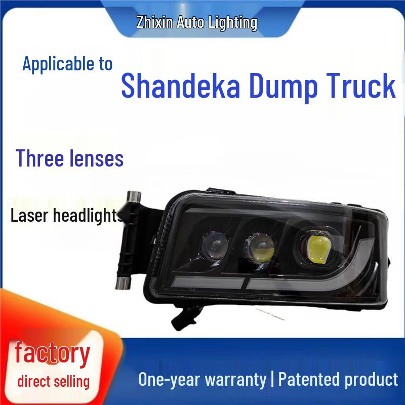 Howo TX Shacman G5S/TGA LED Tri-Lens Laser Headlight - Super Bright for Dump Trucks Left laser headlight