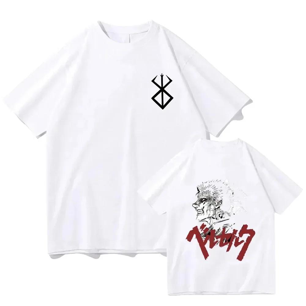 Berserk T-shirt Guts Funny T-shirt Men Cool Manga Japanese Anime Women Cotton Harajuku Manga Hip-hop Oversized T-shirt Tops