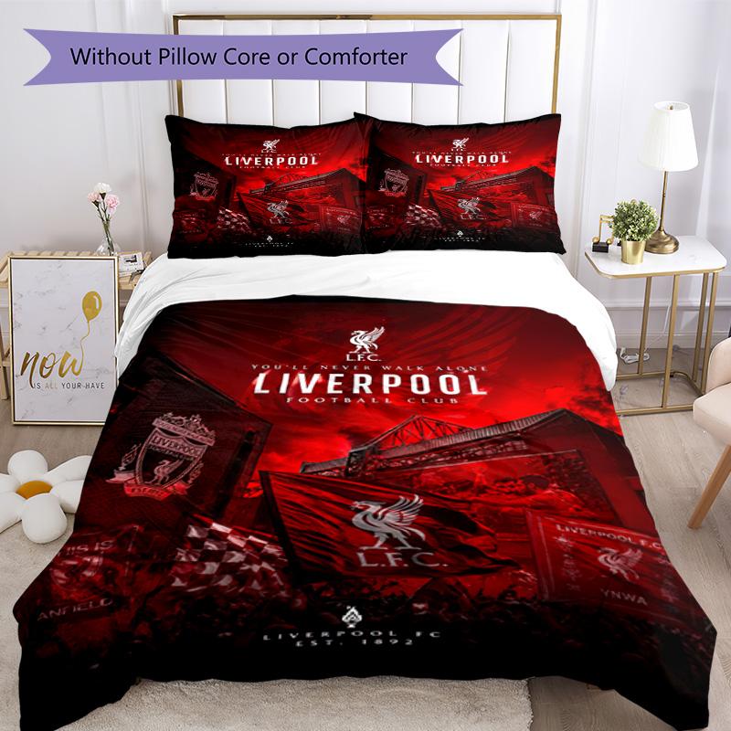 Liverpool Football Bedding Set Breathable Duvet Cover With Pillowcases Home Decoration Birthday Gift