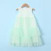 Montagut Kids' 2026 Summer Girls' Spliced Mesh A-line Dress
