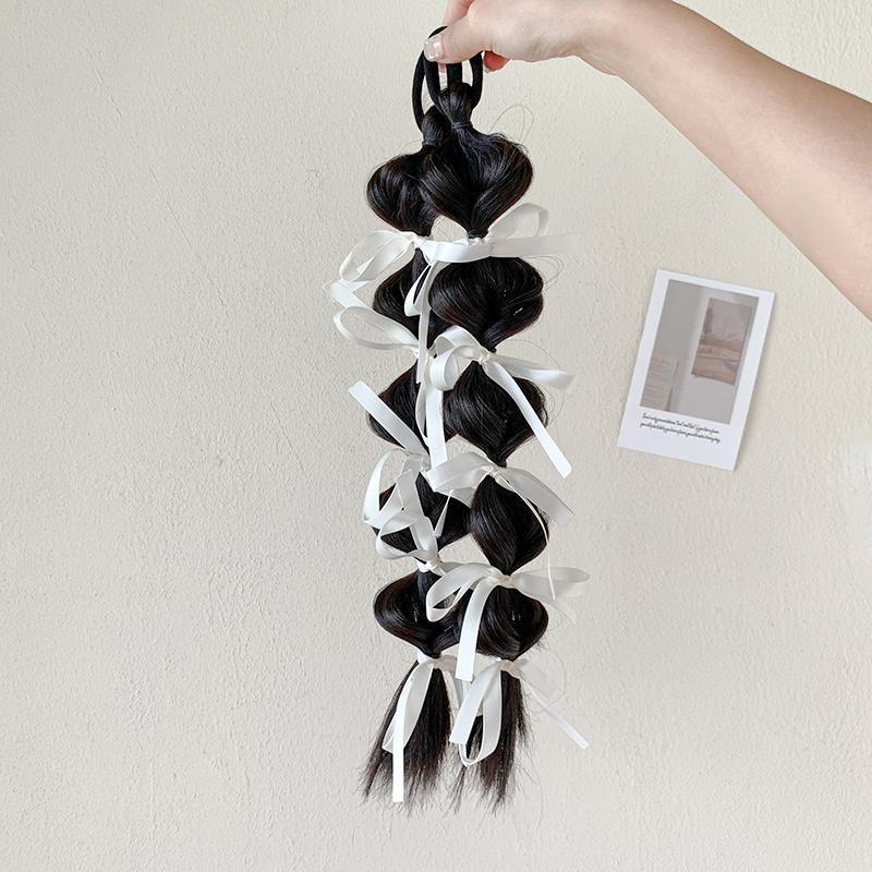 

Плетеные парики Тканевый бант Кольцо для волос Веревка Женский Корейский Милый Стиль Мода Спорт Боксерская коса Повязка на голову Девушки Аксессуары для волос