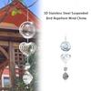 Wind Chime Bird Deterrents 3D Rotating Reflective Spinners Weatherproofed Garden Decoration For Crop Protecting