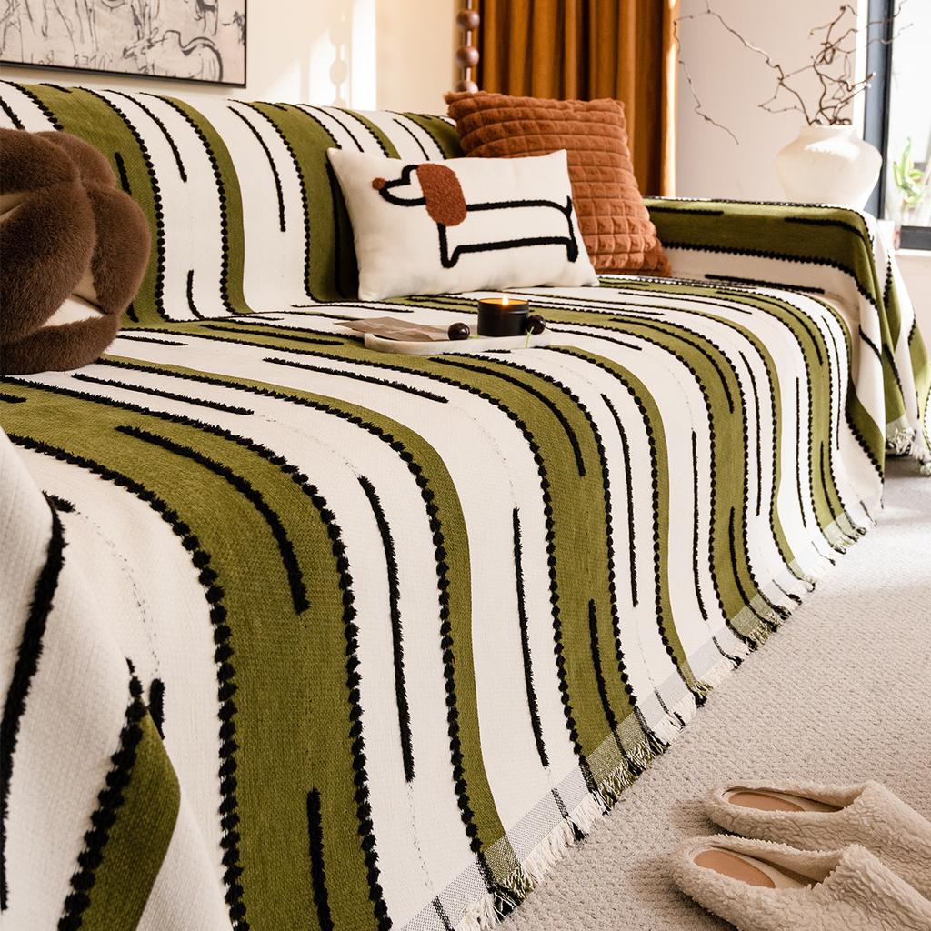 1pc Chenille Sofa Cover Blanket, Dustproof Couch Cover Blanket, All Seasons Universal Sofa Slipcover, Pet Friendly Anti Cat Scratch Sofa Cover Bedroom